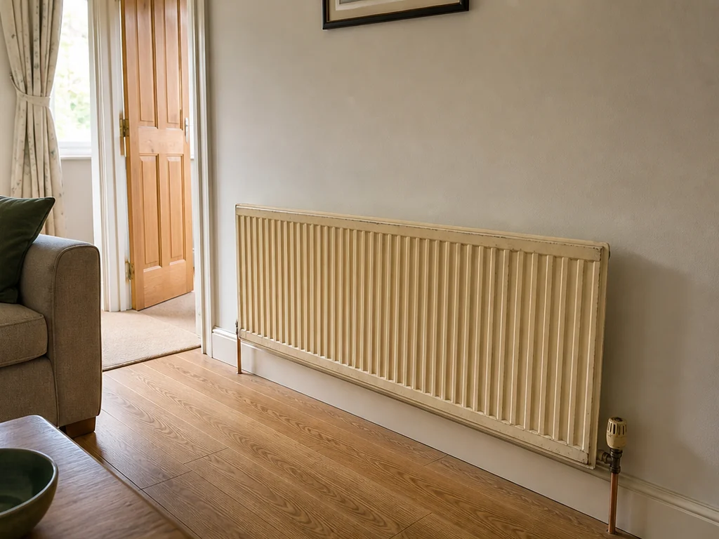AI concept of an older sitting-room radiator